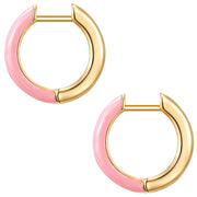 Creolen gelbgold rosa