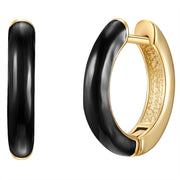Creolen gelbgold schwarz