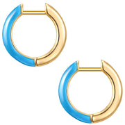 Creolen gelbgold blau