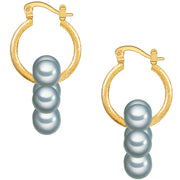 Creolen gelbgold Muschelkernperle silber