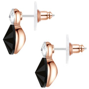 Ohrstecker roségold Glaskristall weiß