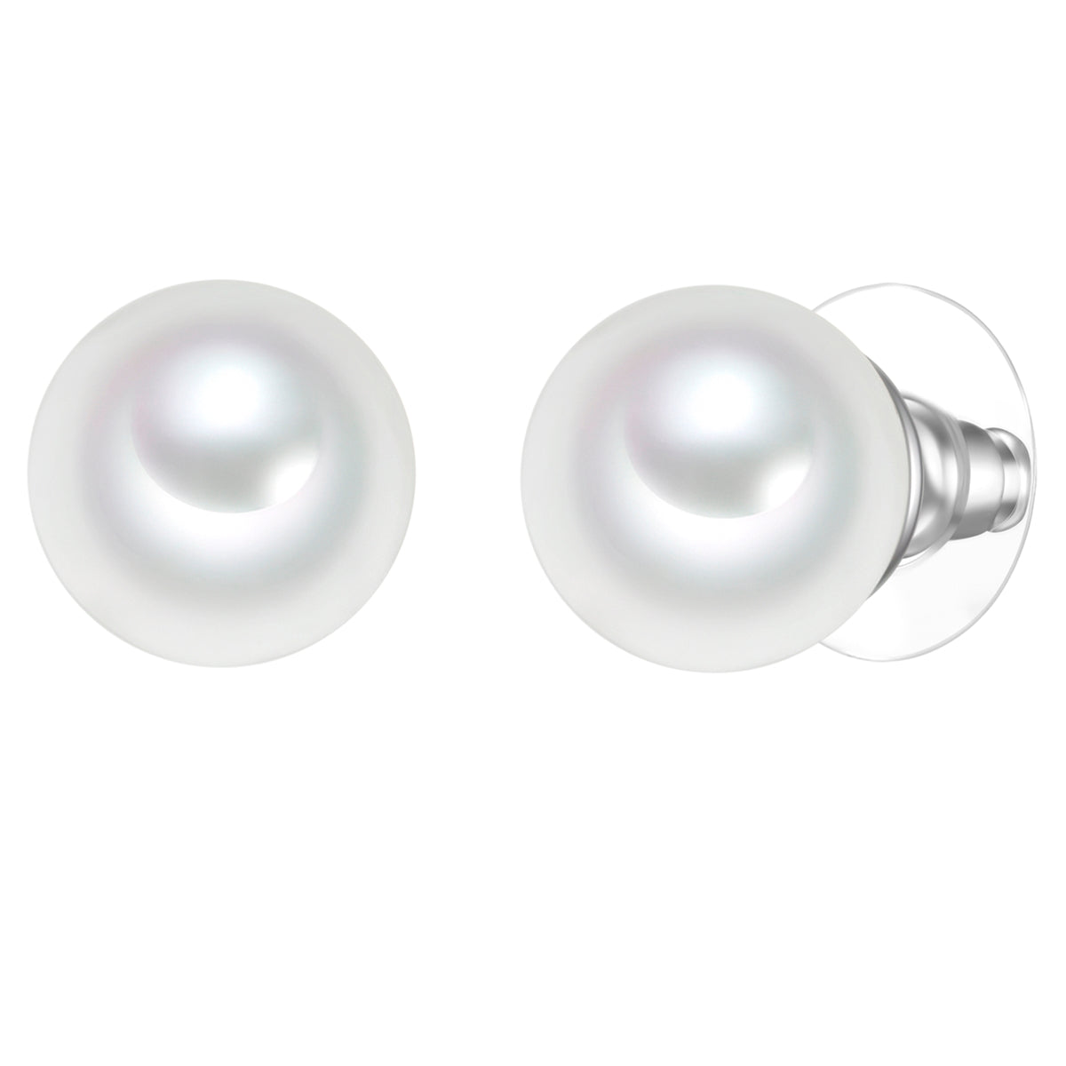 Ohrstecker Muschelkernperle weiß