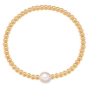 Armband gelbgold Süßwasser-Zuchtperle weiß