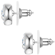 Ohrstecker Glaskristall weiß