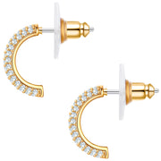 Creolen gelbgold Zirkonia weiß