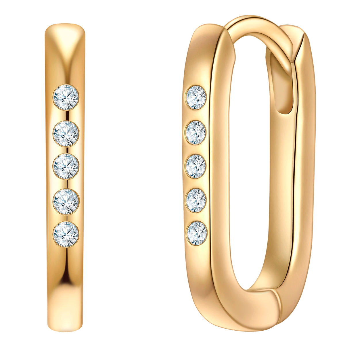 Creolen gelbgold Zirkonia weiß