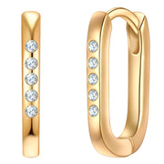 Creolen gelbgold Zirkonia weiß
