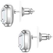 Ohrstecker Glas weiß