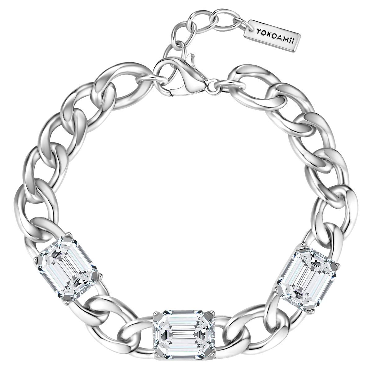 Armband Glas weiß