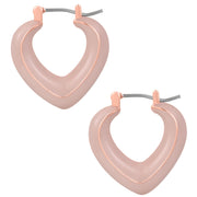 Creolen roségold Emaille beige