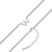 Kette mit Anhänger Perlmutt weiß Zirkonia weiß