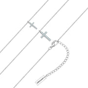 Kette mit Anhänger Zirkonia weiß