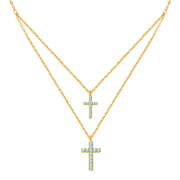 Kette mit Anhänger gelbgold Zirkonia weiß