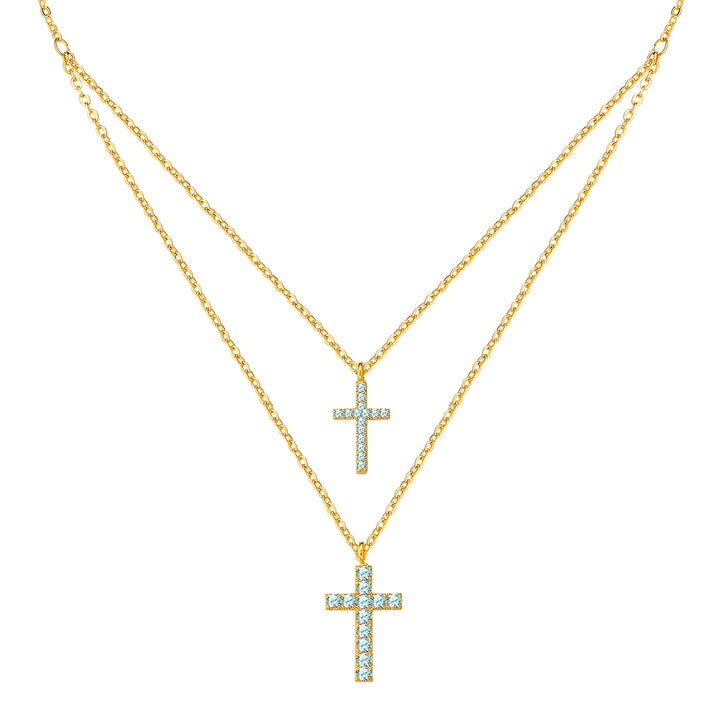Kette mit Anhänger gelbgold Zirkonia weiß