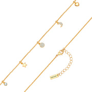 Kette mit Anhänger gelbgold Zirkonia weiß