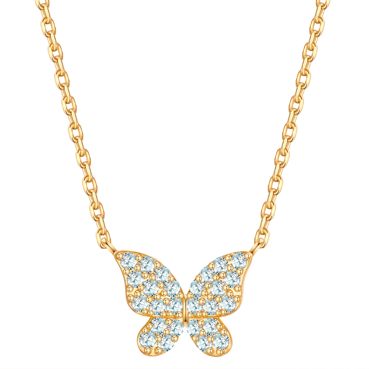 Kette mit Anhänger gelbgold Zirkonia weiß