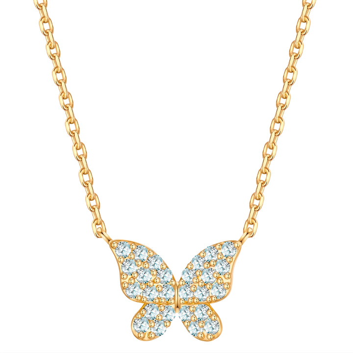 Kette mit Anhänger gelbgold Zirkonia weiß