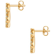 Ohrstecker gelbgold Zirkonia weiß
