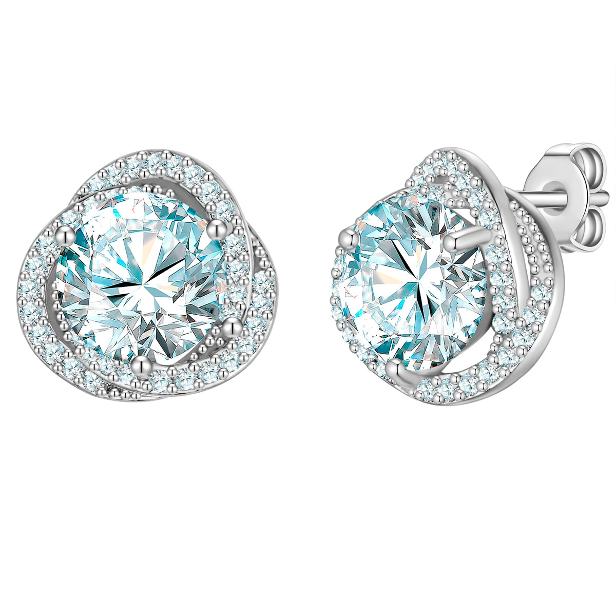 Ohrstecker Zirkonia weiß