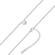 Kette mit Anhänger Zirkonia weiß