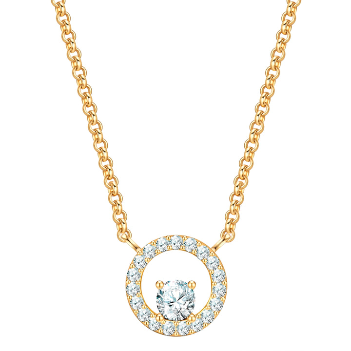 Kette mit Anhänger gelbgold Zirkonia weiß