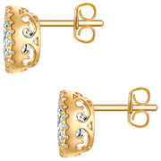 Ohrstecker gelbgold Zirkonia weiß