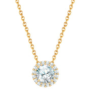 Kette mit Anhänger gelbgold Zirkonia weiß