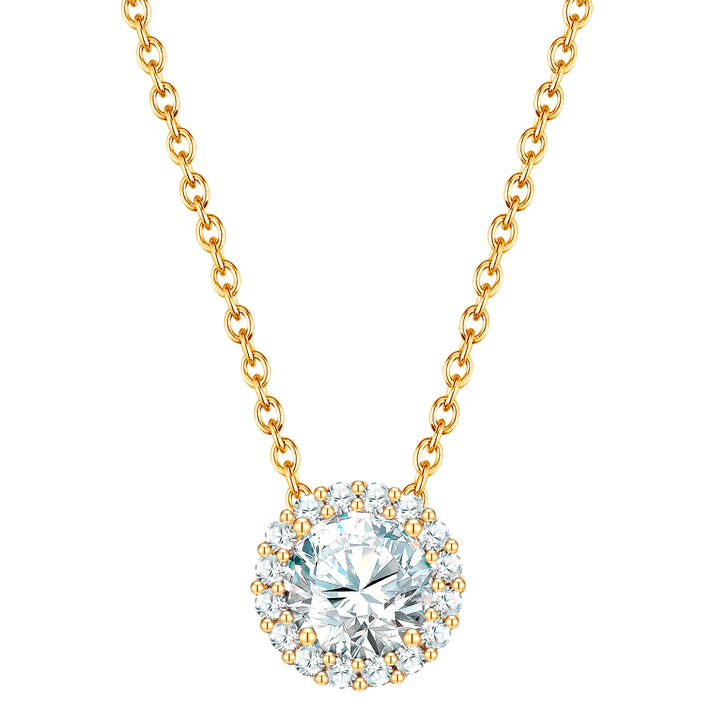 Kette mit Anhänger gelbgold Zirkonia weiß