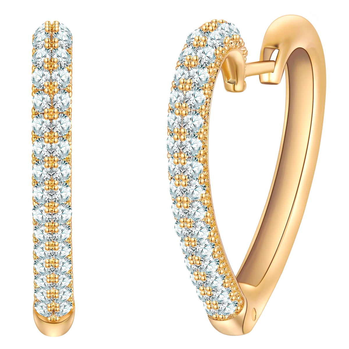 Creolen gelbgold Zirkonia weiß