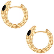 Creolen gelbgold Zirkonia schwarz