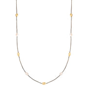 Kette mit Anhänger gelbgold Perle (synth.) weiß