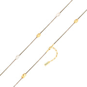 Kette mit Anhänger gelbgold Perle (synth.) weiß