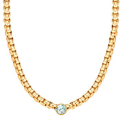 Kette gelbgold Zirkonia weiß