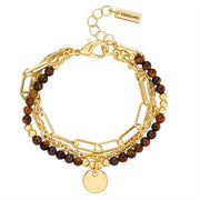 Armband gelbgold Naturstein tigerauge