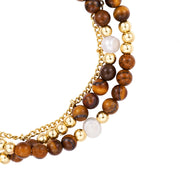 Armband gelbgold Naturstein tigerauge