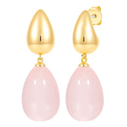 Ohrhänger gelbgold Kunststoff rosa